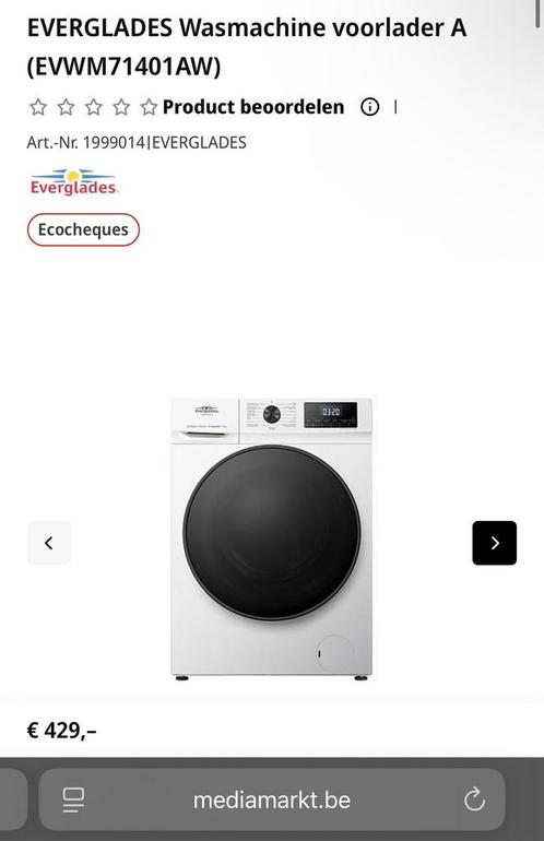 Te koop! Zo goed als nieuwe wasmachine, Everglades., Elektronische apparatuur, Wasmachines, Nieuw, Ophalen