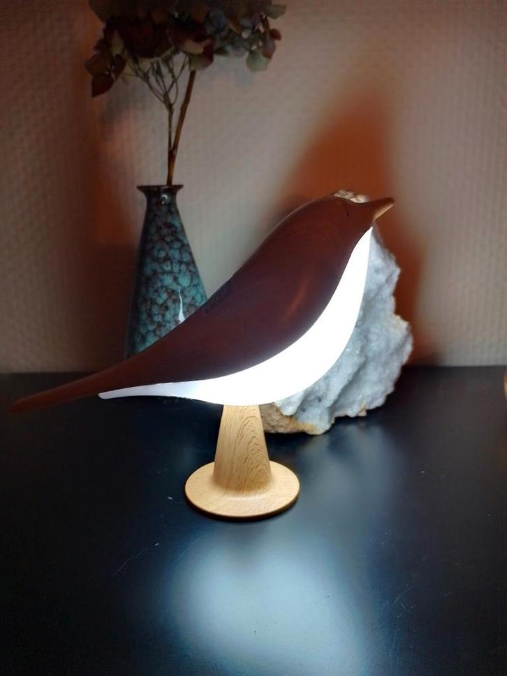 Jolie lampe LED sans fil en forme d'oiseau couleur bois avec, Maison & Meubles, Lampes | Appliques, Enlèvement ou Envoi