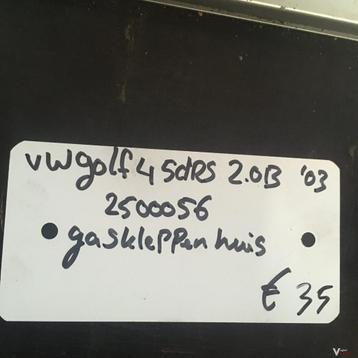 Vw Golf 4 2003  5drs 2.0 B Wagennr 2500056 Gasklephuis beschikbaar voor biedingen
