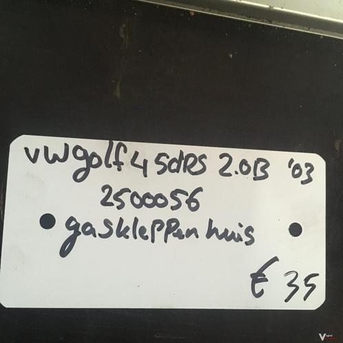 Vw Golf 4 2003  5drs 2.0 B Wagennr 2500056 Gasklephuis, Auto-onderdelen, Brandstofsystemen, Gebruikt, Ophalen of Verzenden