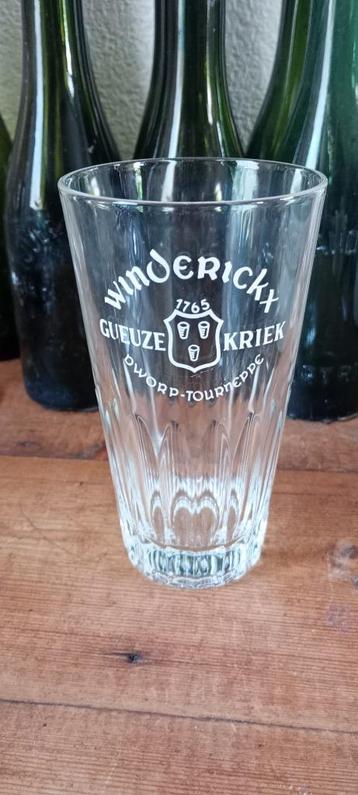 Brouwerij bier oud glas Gueuze-Kriek Winderickx beschikbaar voor biedingen