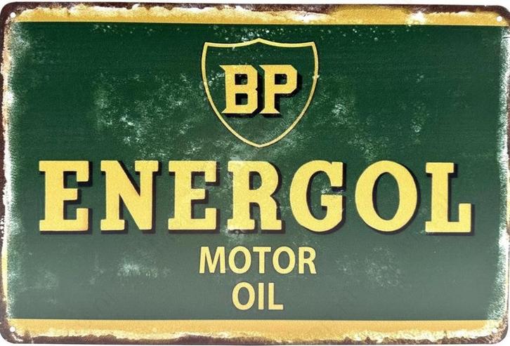 Reclamebord vintage BP Energol - mancave poolhouse nieuw, Verzamelen, Merken en Reclamevoorwerpen, Nieuw, Reclamebord, Ophalen of Verzenden
