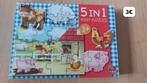 5 in 1 puzzel boerderij 12 stuks, Ophalen of Verzenden, Minder dan 10 stukjes, Gebruikt, 2 tot 4 jaar