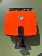Retro oranje wafelijzer (werkend!), Ophalen of Verzenden, Gebruikt