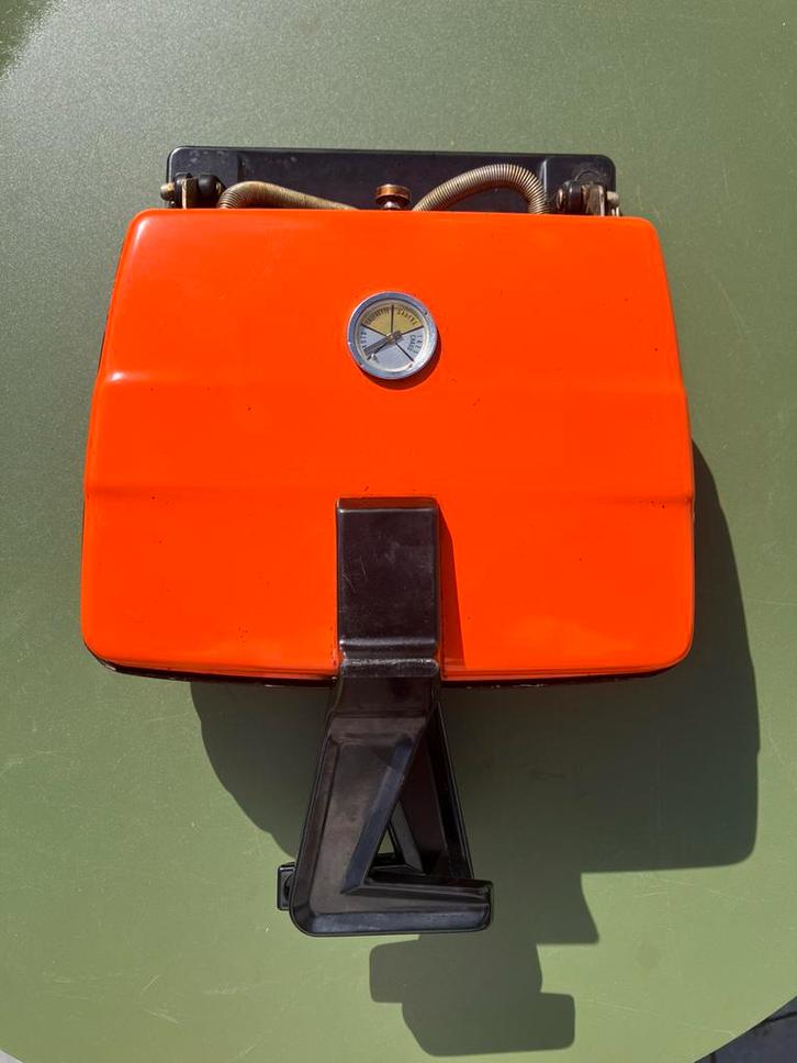 Retro oranje wafelijzer (werkend!), Elektronische apparatuur, Wafelijzers, Gebruikt, Ophalen of Verzenden