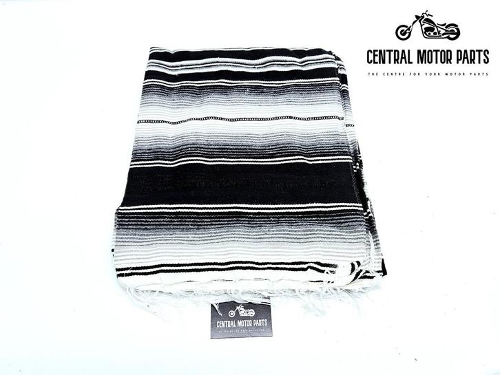 Mexicaanse zwart wit Deken, Motoren, Onderdelen | Harley-Davidson, Nieuw, Ophalen of Verzenden