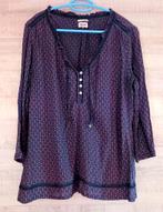 Blouse marine foncé à motifs (38/40) - Hilfiger Denim, Hilfiger, Ophalen of Verzenden, Zo goed als nieuw, Maat 38/40 (M)