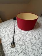 Abat-jour contemporain - en tissus - rouge, Ophalen, Gebruikt, Minder dan 25 cm, Rood