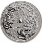 Dragon & Phoenix - Perth Mint - 2017 (ERROR)- 1oz Argent, Ophalen of Verzenden, Zilver