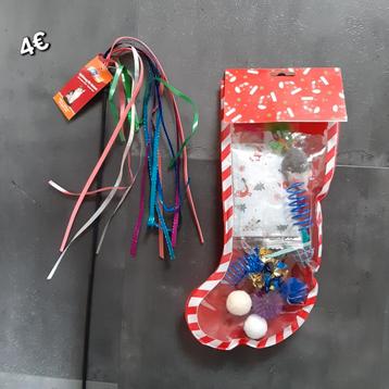 Kattenspeelgoed set- kerstsok en speelstick beschikbaar voor biedingen