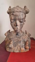 Mooi Afrikaanse Dame borstbeeld Beeld sculptuur, Antiek en Kunst, Kunst | Beelden en Houtsnijwerken, Ophalen of Verzenden