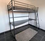 Svarta Ikea hoogslaper met bureau, Ophalen, 90 cm, Hoogslaper