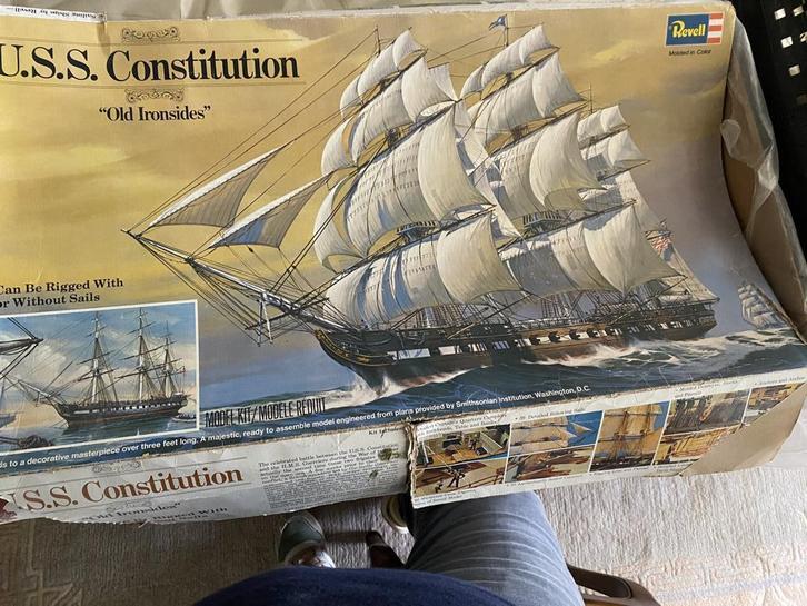 Oude schip modelisme Costitution  Schaal 1/96 Revell, Hobby en Vrije tijd, Modelbouw | Boten en Schepen, Gebruikt, 1:50 tot 1:200