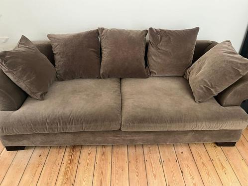 Prachtige paarse fluwelen bank, Huis en Inrichting, Zetels | Zetels, Gebruikt, Rechte bank, Driepersoons, 200 tot 250 cm, 100 tot 125 cm