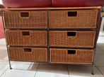 Comode in rotan (riet), Huis en Inrichting, Kasten | Ladekasten, Ophalen, 5 laden of meer, 50 tot 100 cm, Zo goed als nieuw