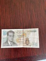 Oud Belgisch biljet van 20 frank, Timbres & Monnaies, Billets de banque | Belgique, Enlèvement
