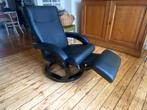 Design fauteuil. Zwart PU-leer, Huis en Inrichting, Fauteuils, Ophalen, Nieuw, Metaal, Contemporain