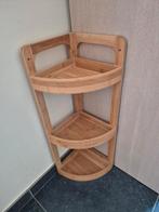 Houten hoekrekje, Huis en Inrichting, Badkamer | Badkamermeubels, Ophalen, Minder dan 50 cm, Overige typen, Zo goed als nieuw