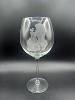 Mooi groot wijnglas Beauty and the Beast. Handgemaakt, Huis en Inrichting, Keuken | Servies, Nieuw, Glas, Overige stijlen, Glas of Glazen