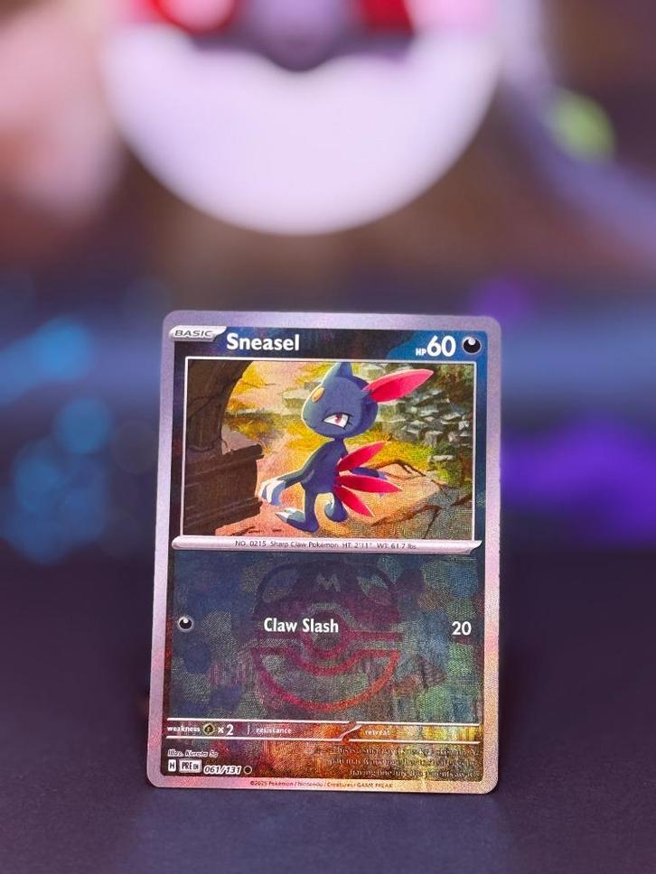 Sneasel Master Ball 061 Verzending €2,50 incl. bubbelenvelop, Hobby en Vrije tijd, Verzamelkaartspellen | Pokémon, Zo goed als nieuw