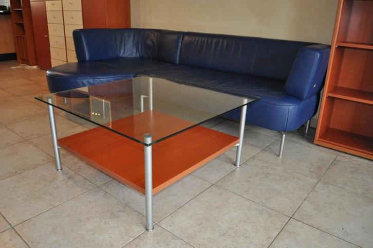 Hülsta lederen salon - 3zit 1zit salontafel, Huis en Inrichting, Zetels | Complete zithoeken, Gebruikt, Leer, Ophalen