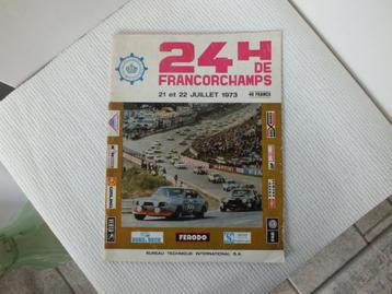 OFFICIEEL PROGRAMMA 24H SPA FRANCORCHAMPS 1973 beschikbaar voor biedingen