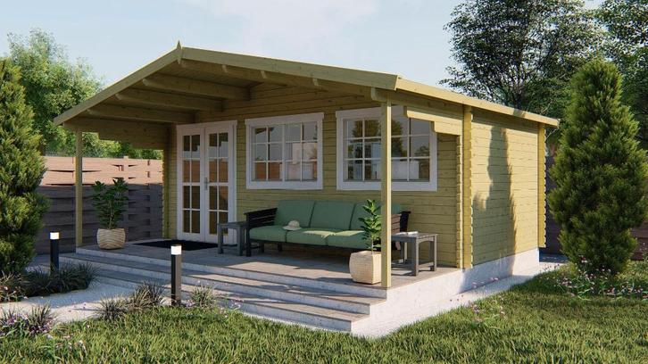 Blokhut - Tuinhuis Pinkus | 44 mm | vuren onbehandeld, Hobby en Vrije tijd, Overige Hobby en Vrije tijd, Nieuw, Verzenden