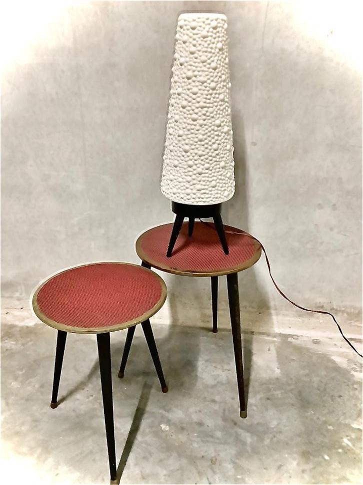 VINTAGE BIJZETTAFELTJES 1950., Antiek en Kunst, Kunst | Designobjecten, Ophalen