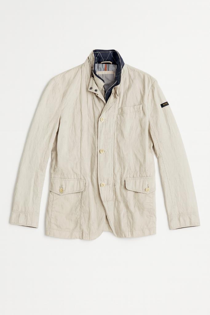 katoen jas van Milestone maat 50, Kleding | Heren, Jassen | Zomer, Gedragen, Maat 48/50 (M), Beige, Ophalen of Verzenden