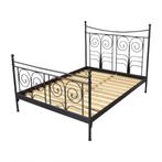 Grand lit metal Ikea 2 personnes, 180 cm, Gebruikt, 210 cm, Metaal