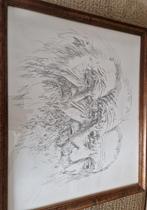 Pentekening, Antiek en Kunst, Kunst | Tekeningen en Fotografie, Ophalen