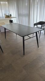 Zwarte eettafel, Huis en Inrichting, Tafels | Eettafels, Ophalen, Gebruikt, Metaal