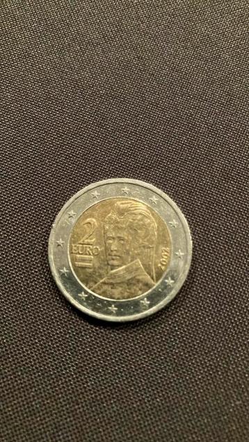 Zeldzame Oostenrijkse €2 munt, Postzegels en Munten, Ophalen of Verzenden, Oostenrijk, 2 euro, Losse munt
