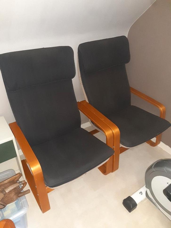 Siège à vendre POANG, Maison & Meubles, Canapés | Salons, Comme neuf, Banc droit, Bois, Tissus, Enlèvement