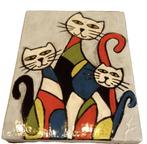 Cadre en céramique avec chats., Enlèvement ou Envoi