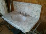 lavabo salle de bain marbre blanc, Ophalen, Gebruikt, 100 tot 150 cm, Minder dan 100 cm