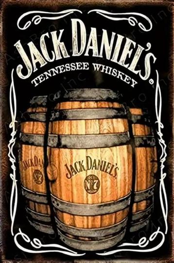 Metalen reclamebord Jack Daniel’s - retro vintage mancave beschikbaar voor biedingen