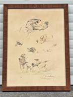 Lithographie signe Léon danchin, Antiek en Kunst, Ophalen of Verzenden