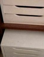 Beschikbaar: 3 grenen blokken, 3 laden, houten kast voor pap, Ophalen, Gebruikt