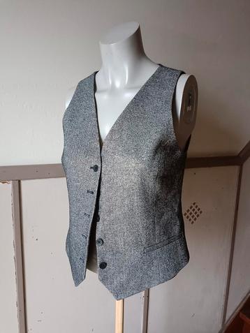 Gilet débardeur Massimo Dutti taille M, Gris, Comme neuf, Taille 34 (XS) ou plus petite, Manteau