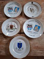 5 porseleinen schuttersborden, Ophalen of Verzenden