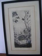 Ets F. De Medts Bos van d'Hoppe, Antiek en Kunst, Kunst | Etsen en Gravures, Ophalen of Verzenden