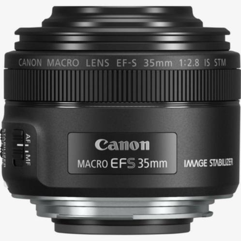 Canon EF-S 35mm f/2.8 Macro IS STM, Audio, Tv en Foto, Foto | Lenzen en Objectieven, Zo goed als nieuw, Macrolens, Ophalen