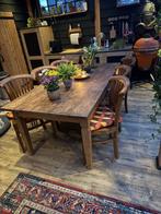 Mooie vintage boeren antieke tafel & stoelen, Ophalen