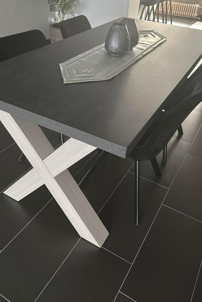 Eettafel, met 4 stoelen, Huis en Inrichting, Tafels | Eettafels, Gebruikt, Ophalen