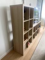 Ikea KALLAX Shelving unit, white stained oak effect, 77x147, Huis en Inrichting, Kasten | Stellingkasten, Zo goed als nieuw, Ophalen