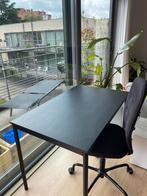 Zwarte tafel/bureau IKEA, Comme neuf, Enlèvement ou Envoi, Bureau