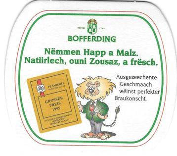 bierviltje 1st. Bofferding, Envoi