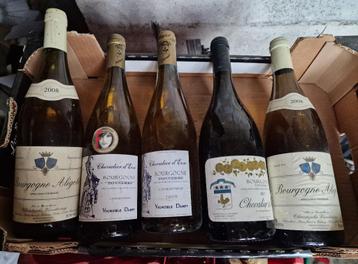 5 vins blancs de Bourgogne 2007, 2008 et 2009 beschikbaar voor biedingen