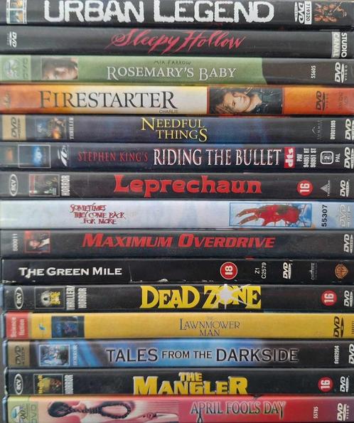 Horrorfilms op dvd - 1,50€, Cd's en Dvd's, Dvd's | Horror, Gebruikt, Spoken en Geesten, Vanaf 16 jaar, Ophalen of Verzenden